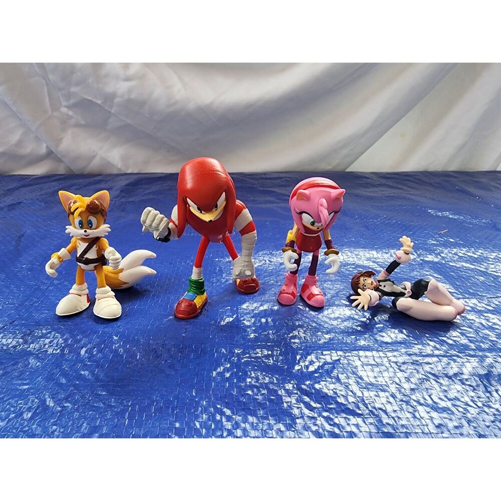 Tomy Sonic Boom KNUCKLES, TAILS, AMY ROSE Articulated 3" Figure Sonic Hedgehog
